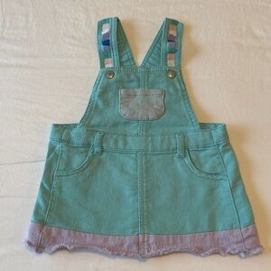 First Impressions Teal and Gray Overalls